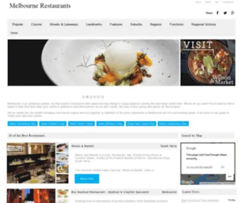 Melbournerestaurants.com.au(Melbourne) Screenshot