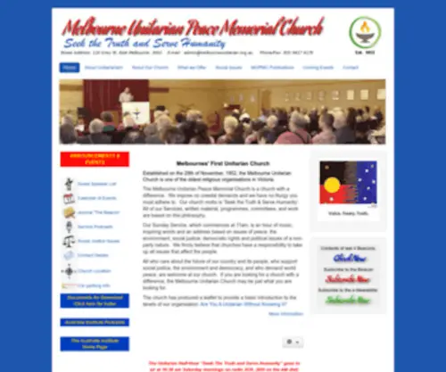 Melbourneunitarian.org.au(Melbourne Unitarian Peace Memorial Church) Screenshot