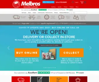 Melbros.com(Melbros Building Supplies) Screenshot