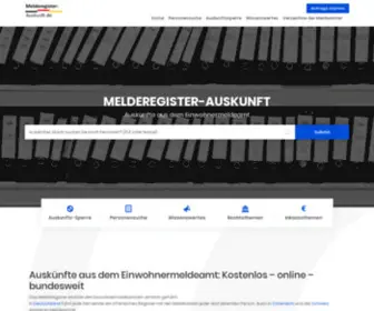 Melderegister-Auskunft.de(Einwohnermeldeamt Recherche) Screenshot