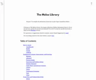 Meleelibrary.com(The Melee Library) Screenshot