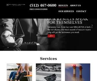 Melendez-Law.com(Melendez Law Firm) Screenshot