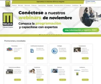 Melexa.com(Materiales eléctricos en Colombia) Screenshot