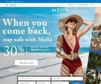 Melia.com(Melia Hotels) Screenshot