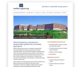 Meline.com(Geothermal heat pump design and engineering) Screenshot