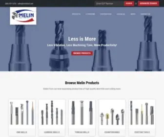 Melintool.com(Melin Tool Company high quality end mill and cutting tools manufacturer) Screenshot