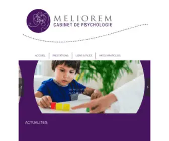 Meliorem.ch(ACCUEIL Afafe DAOUD Psychologue enfants et adolescents sur lausanne) Screenshot