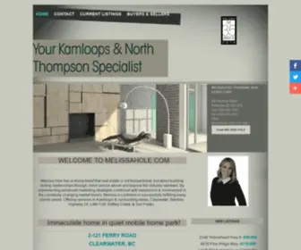 Melissahole.com(Your Kamloops & North Thompson Real Estate Specialist) Screenshot