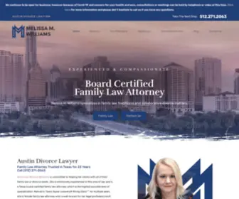 Melissamwilliams.com(Austin Divorce Attorney) Screenshot