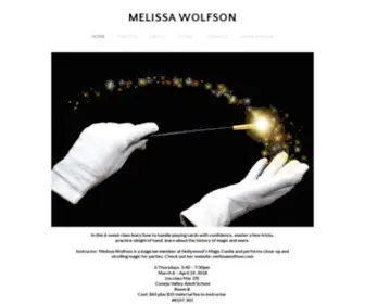 Melissawolfson.com(MELISSA WOLFSON) Screenshot