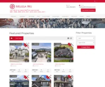 Melissawu.com(Featured Properties Vancouver) Screenshot