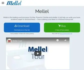 Mellel.com(Home Page for Mellel) Screenshot