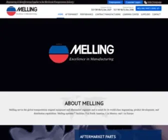 Melling.com(Engineering & Manufacturing Supplier to the Worldwide Transportation Industry) Screenshot