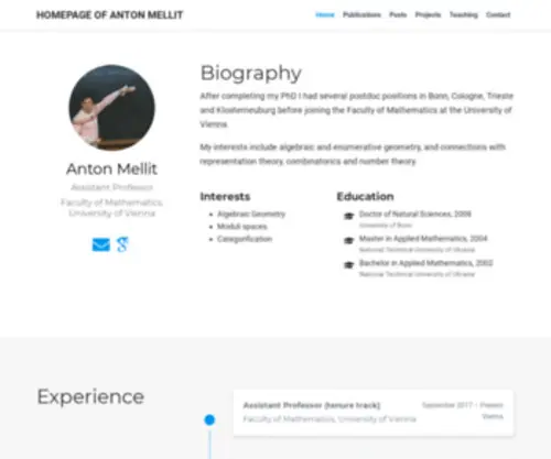 Mellit.org(Homepage of Anton Mellit) Screenshot