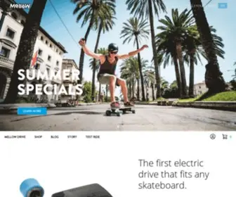 Mellowboards.com(The Electric Skateboard Drive that fits under any Skateboard) Screenshot