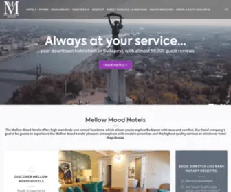 Mellowmood.hu(Your Downtown Hotel Chain in Budapest) Screenshot