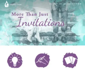 Melodycreek.com(Custom and handmade invitations) Screenshot