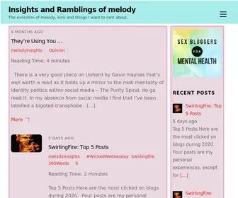 Melodyinsights.com(The evolution of melody) Screenshot