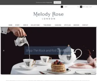 Melodyrose.co.uk(Luxury Homeware bone china tableware) Screenshot