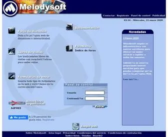 Melodysoft.com(Melodysoft servicios gratuitos para Webmasters) Screenshot