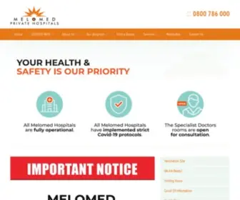 Melomed.co.za(Melomed Private Hospitals) Screenshot