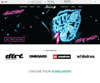 Melonoptics.com(Design your own custom sunglasses and goggles. The Best Styles) Screenshot