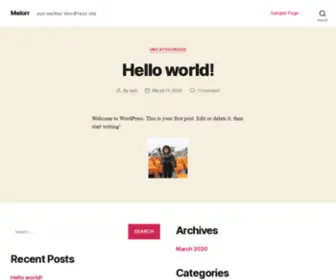 Melorr.com(Just another WordPress site) Screenshot