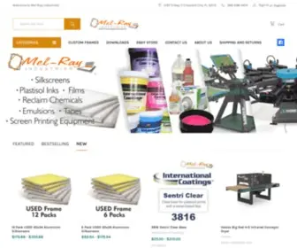 Melray.com(MelRay Industries Screen Printing Supplies & Equipment) Screenshot