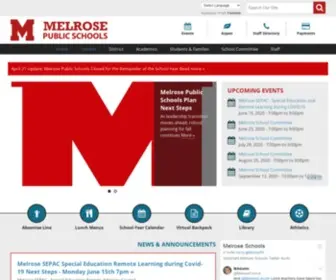 Melroseschools.com(Melrose Public Schools Virtual Backpack Notice) Screenshot