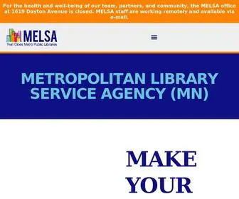 Melsa.org(Metropolitan Library Service Agency (MELSA)) Screenshot