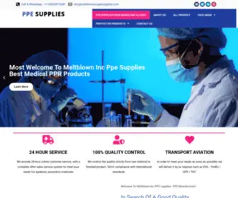MeltblownincPpesupplies.com(PPE SUPPLIES FACE MASKS AND GLOVES) Screenshot