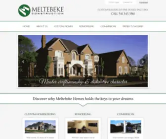 Meltebeke.com(Eugene Custom Home Builders and Remodelers) Screenshot