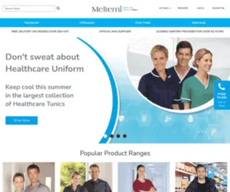 Meltemi.co.uk(Nursing, Medical & Healthcare Uniforms and Smart Catering & Office Wear) Screenshot