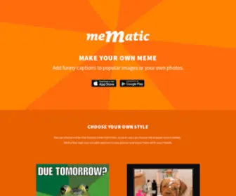 Mematic.net(Make your own Memes) Screenshot