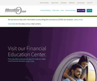 Memberonefcu.org(Convenient Personal & Business Banking) Screenshot