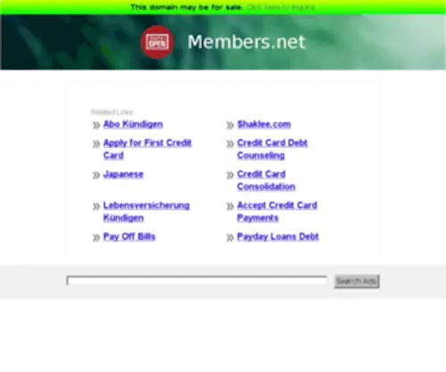 Members.net(The Leading Member Site on the Net) Screenshot