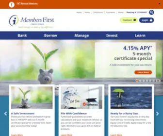 Membersfirstnh.org(Members First Credit Union) Screenshot