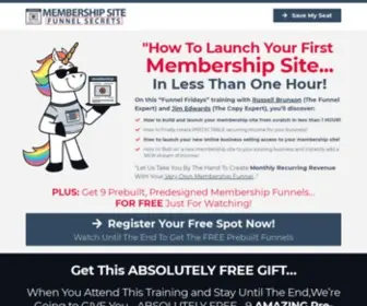 Membershipsitefunnelsecrets.com(FREE Training) Screenshot