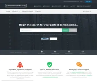 Membershipsitehosting.com(Portal Home) Screenshot