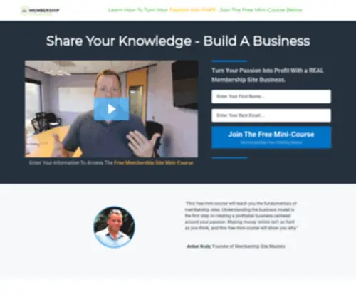 Membershipsitemasters.com(Create a Profitable Membership Site Your step) Screenshot