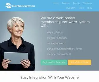 Membershipworks.com(WordPress/Squarespace/Weebly Membership Software) Screenshot