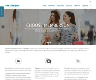 Memberson.com(Award winning CRM loyalty solution choosen by top brands) Screenshot
