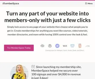 Memberspace.com(Turn any part of your website into members) Screenshot
