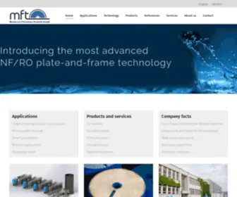 Membranfiltration-MFT.de(Plate-and-frame NF/RO modules for water treatment) Screenshot