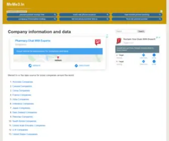 Meme3.in(Company information and data) Screenshot