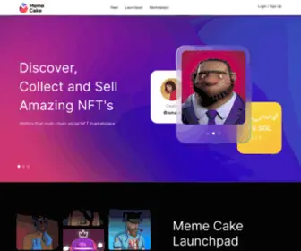 Memecake.io(Social NFT marketplace) Screenshot