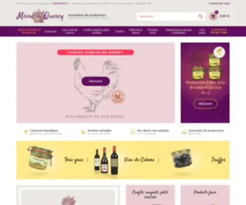 Memeduquercy.com(La Mémé du Quercy propose le meilleur de la gastronomie du Quercy) Screenshot