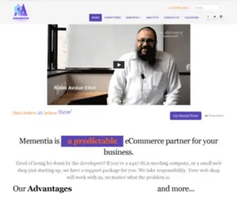 Mementia.com(Mementia makes sure that your Magento eCommerce website) Screenshot