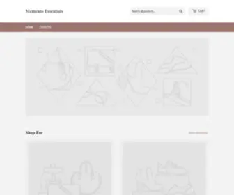 Mementoessentials.com(Memento Essentials) Screenshot