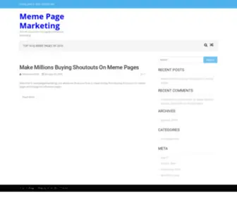 Memepagemarketing.com(Your #1 Source for Instagram Influencer Marketing) Screenshot